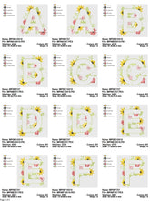 Wildflower Outline Alphabet Embroidery Set – Hand-Drawn Floral Letters A to Z
